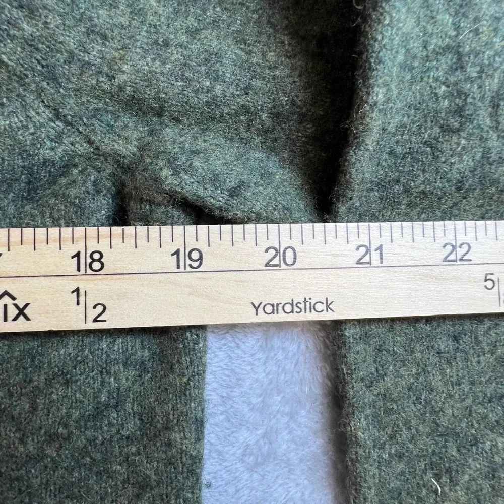 J. Crew Rugged Merino Wool Blend‎ Mock Neck Sweater XL Green